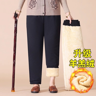 老太太秋装裤子加绒加厚冬季棉裤