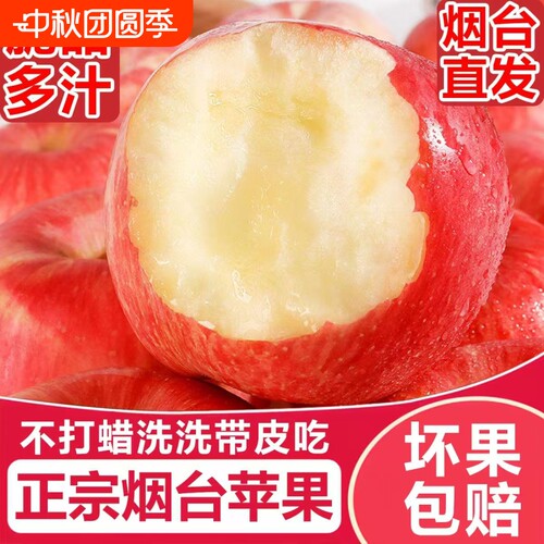 山东烟台红富士苹果脆甜多汁包邮