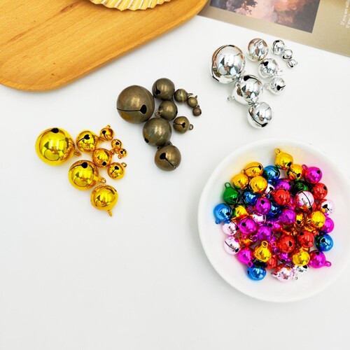 diy铜铃铛圣诞铃铛挂件彩色