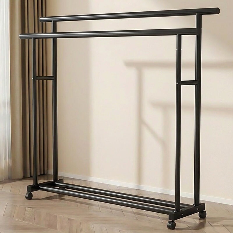 挂衣架卧室落地家用简易加粗衣帽架衣服架子阳台晾衣架子出租房用