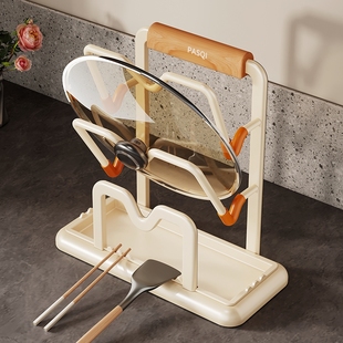 厨房台面锅盖架坐式菜砧板放置神器炒锅收纳支架置物架子2025新款