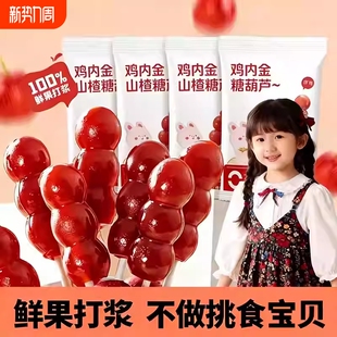 山楂棒棒糖儿童零食糖葫芦宝宝山楂糕条干无添加独立小包装小时候
