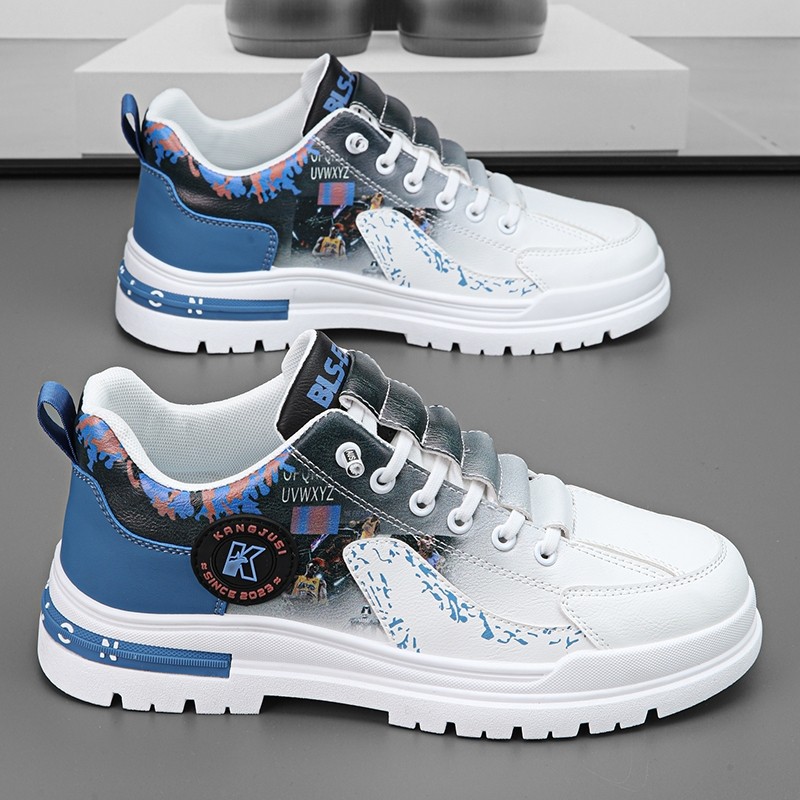 小白男鞋2025夏季款百搭一脚蹬休闲板鞋新款男士增高运动潮牌潮鞋