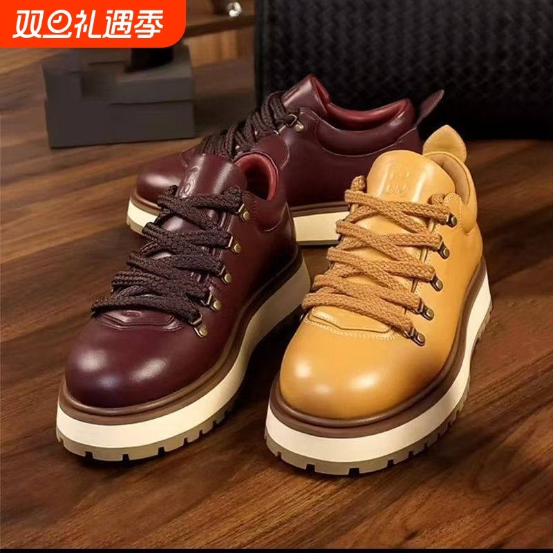 小众高级感德比鞋男2025新款百搭英伦风大头休闲鞋厚底黑皮鞋