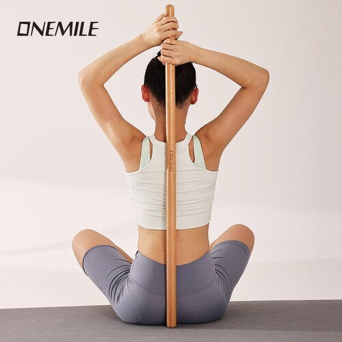 ONEMILE实木榉木训练体位棒矫正瑜伽开背肩健身舞蹈形体武术棍