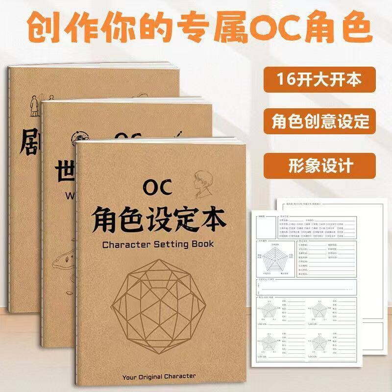 OC设定本二次元世界观角色人物形象设定集剧情节推演本创作手绘本图片
