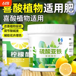 柠檬酸土壤调酸剂硫酸亚铁花用酸性肥料花卉专用花肥水溶肥茶花