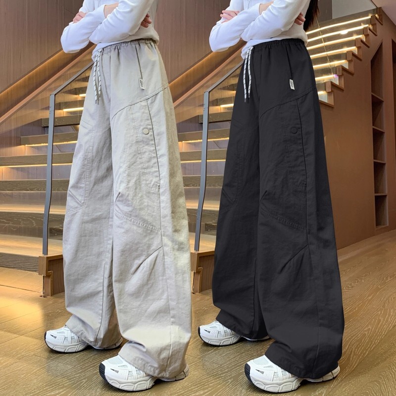 女童裤子春秋款女大童韩版炸街休闲裤儿童长裤女装初中生工装裤潮