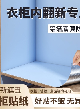 旧衣柜翻新贴纸防潮防霉铝箔
