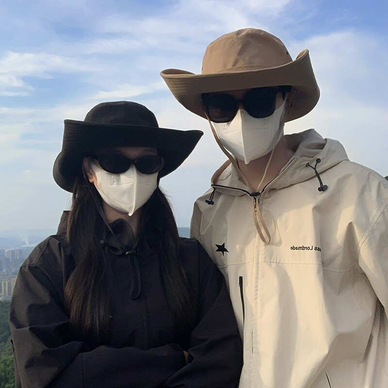 西部牛仔帽子男夏季渔夫帽防晒遮阳户外爬山登山徒步帽女大帽檐