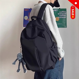 书包背包男双肩包大学生大容量女初中高中生旅行包登山包黑色通勤