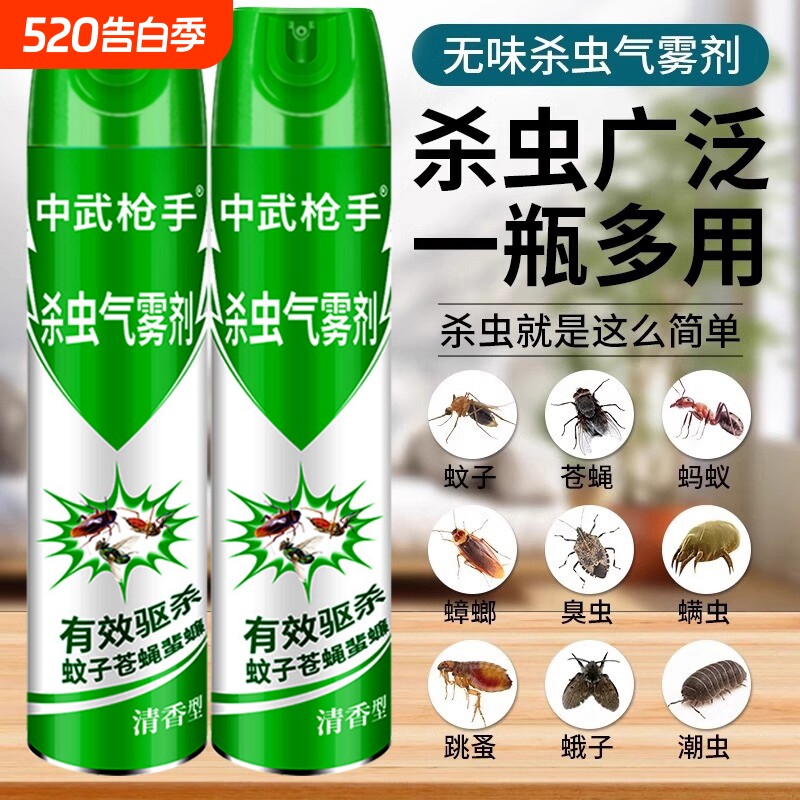 杀虫剂气雾剂家用室内卫生间灭蚊子蟑螂药苍蝇蚂蚁非无毒喷雾强力