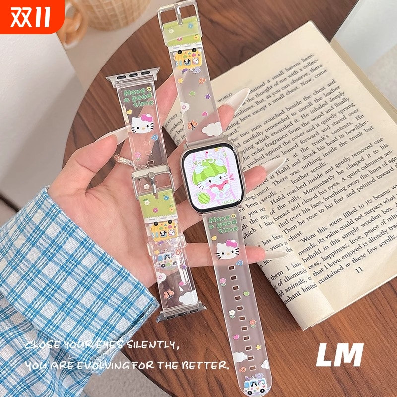 s10透明手表表带可爱印花