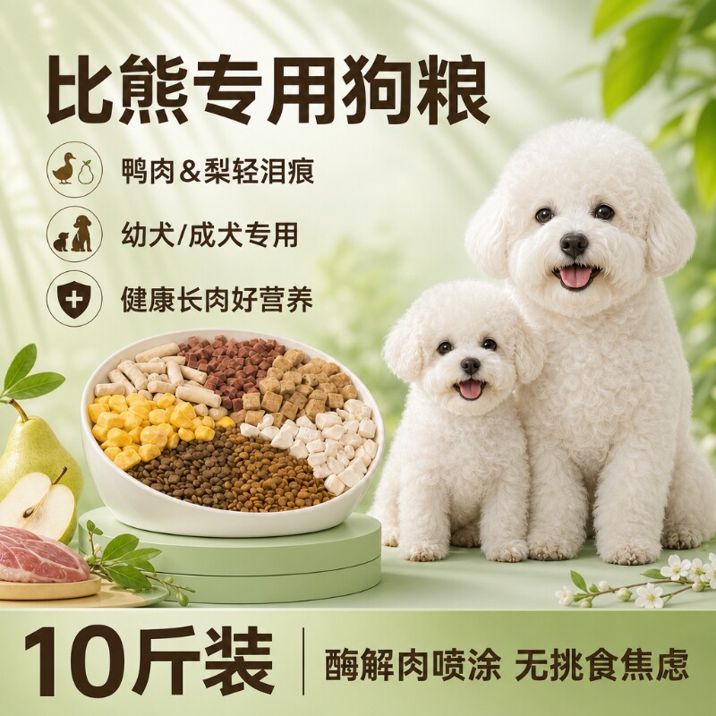 比熊狗粮专用10斤装幼犬成犬图片