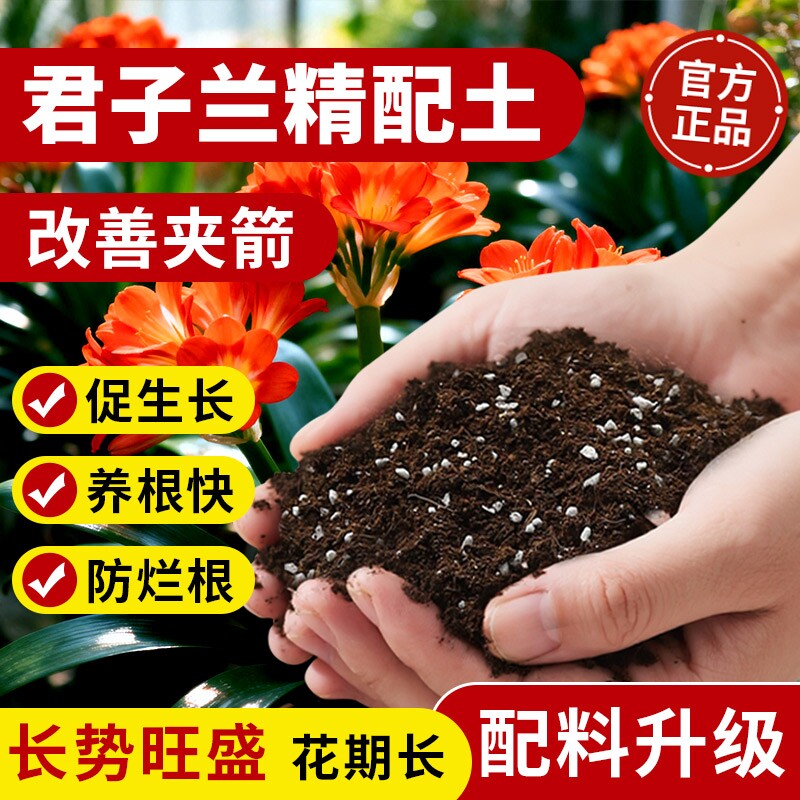 君子兰专用土兰花通用型营养土盆栽花卉有机种植土壤养花泥土肥料