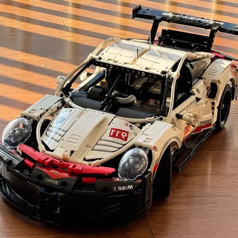 保时捷911兼容乐高积木跑车机械组遥控汽车模型高难度拼装玩具男