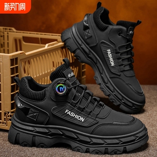 子2025新款 耐磨休闲工装 冬季 厚底马丁靴男士 靴子 加绒棉鞋 回力男鞋