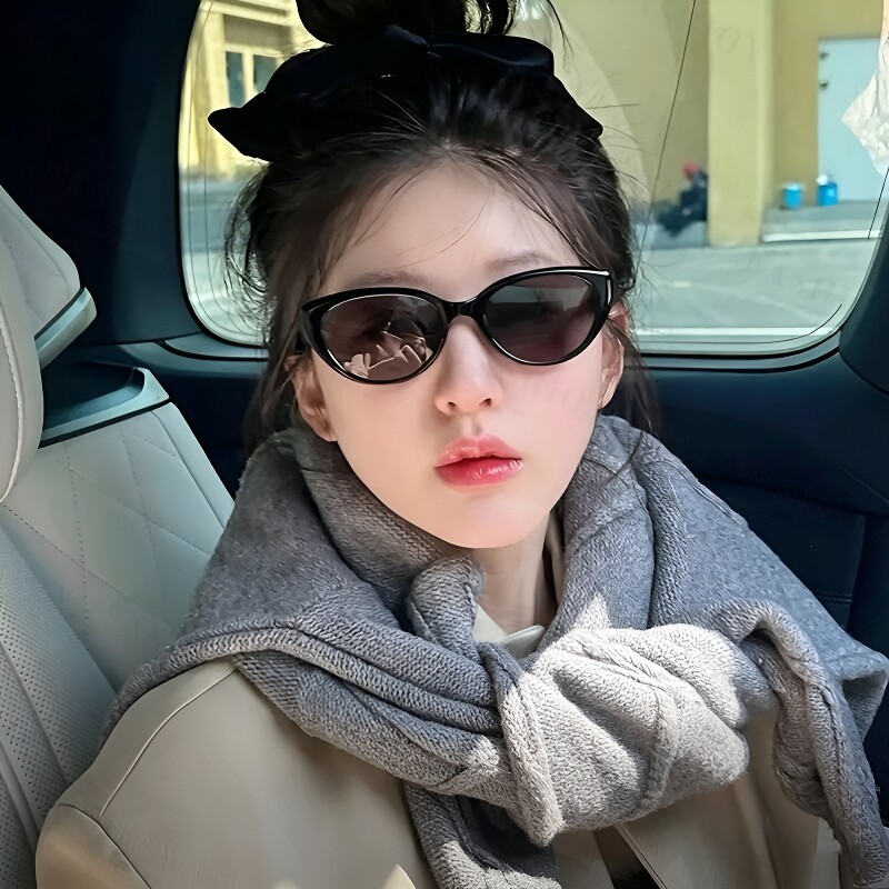 墨镜太阳镜赵露思同款猫眼防晒女2026高级感开车偏光防紫外线圆脸