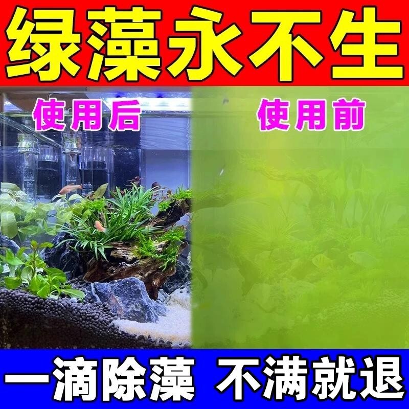 鱼缸除藻去苔剂净水一滴清青苔褐藻丝藻黑毛藻克星专用免换水水质