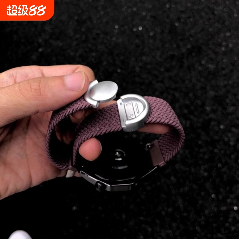 适用华为手表gt5/gt4/gt3表带编织新款watchgt5腕表磁吸尼龙弹力编织透气运动手表带watch5pro腕带夏季男女