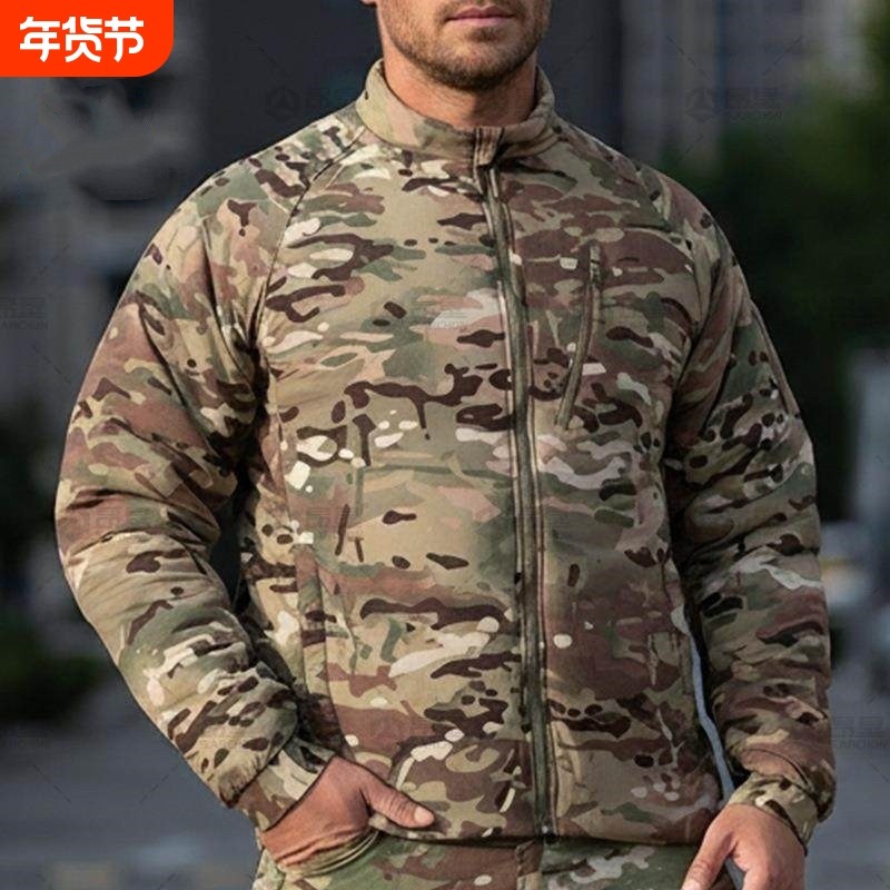 2026户外猎狼犬冬季战术保暖棉服男立领加厚外套防风御寒棉衣迷彩