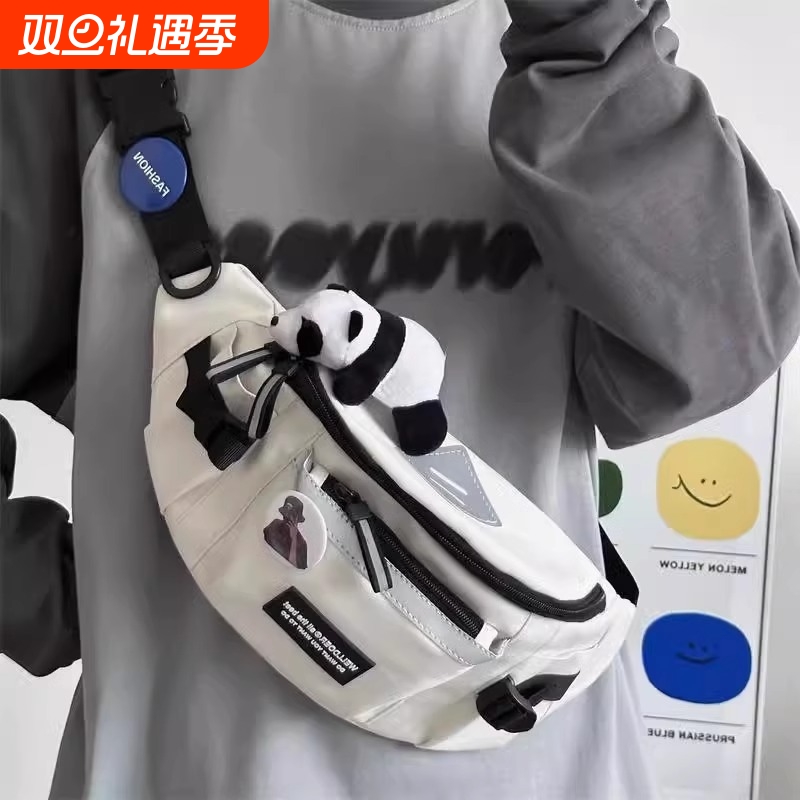 斜挎包男日系包包运动腰包胸包