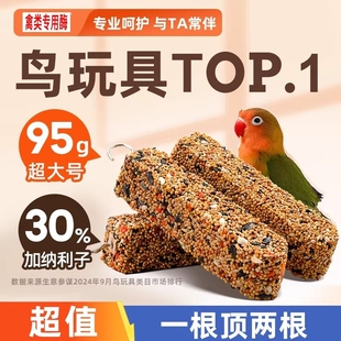 鹦鹉专用磨牙棒虎皮玄凤零食谷物啃咬玩具用品训练食物滋养丸混合