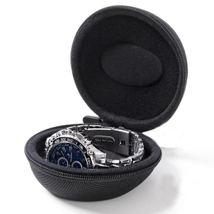 手表收纳盒表盒抗压圆形表包防摩擦防摔智能腕表保护盒子随身EVA