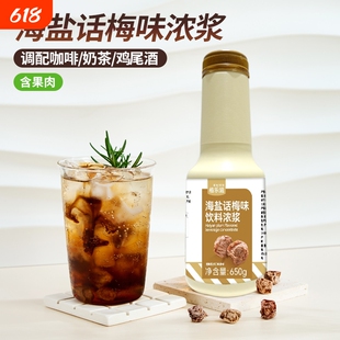 老盐话梅果酱650g 调冰美式气泡水海盐话梅油柑柠檬茶奶茶店专用