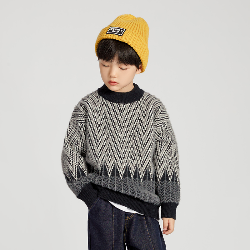 男童撞色针织衫|超7000次加购