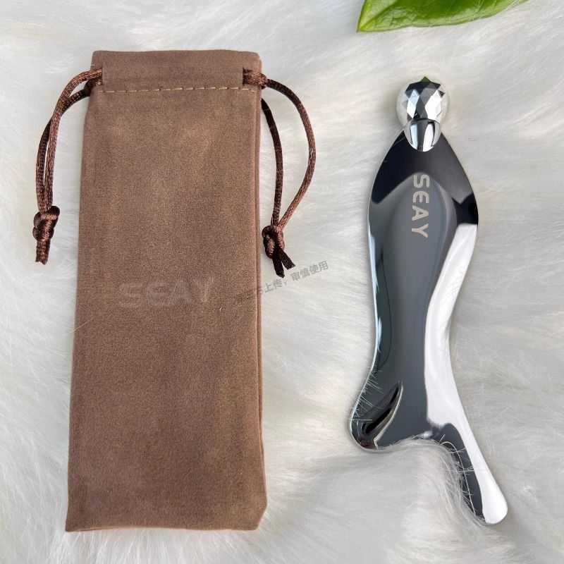 大号金属人鱼头刮痧板瘦脸仪美容神器面部眼部全身按摩拨筋棒工具