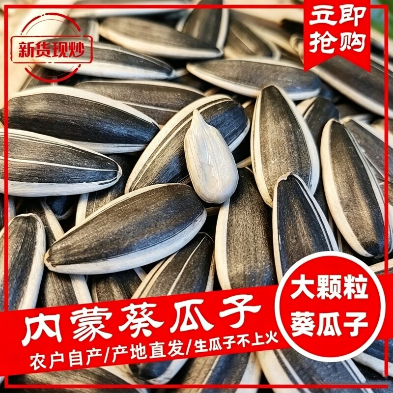 内蒙古熟瓜子大葵花籽颗粒原味生瓜子零食新货批发炒熟葵花籽散装