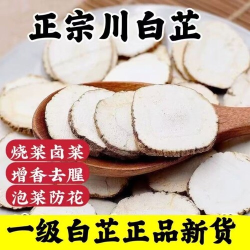 农家晾晒大片白芷香辛料卤炖牛羊肉去腥增香家用干货调味香料