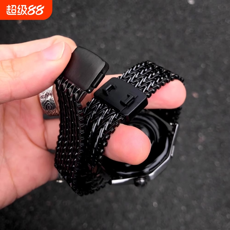 磁吸卡扣适用华为GT5手表表带GT4透气金属watch3钢带GT2智能运动watch4专用高级感gt3手链夏天5Pro手表替换带