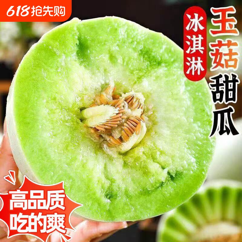 山东单县  玉菇甜瓜新鲜水果当季正宗冰淇淋蜜瓜香瓜羊角瓜