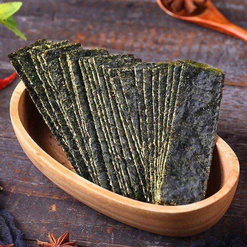 芝麻夹心海苔大包装即食袋装零食儿童海苔脆片芝麻海苔脆