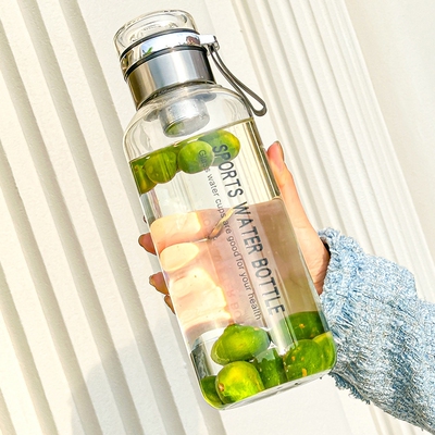 玻璃杯吨吨杯夏季运动水杯便携超大容量玻璃高硼硅茶仓单层保温