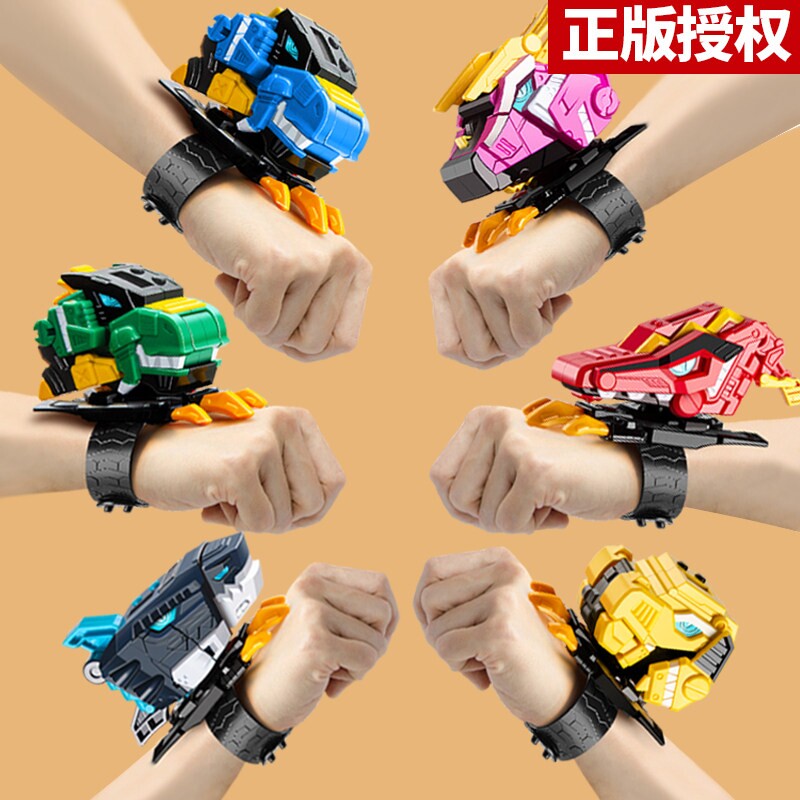 迷你特工队恐龙手表玩具超级力量金刚儿童变形机甲益智男孩礼物