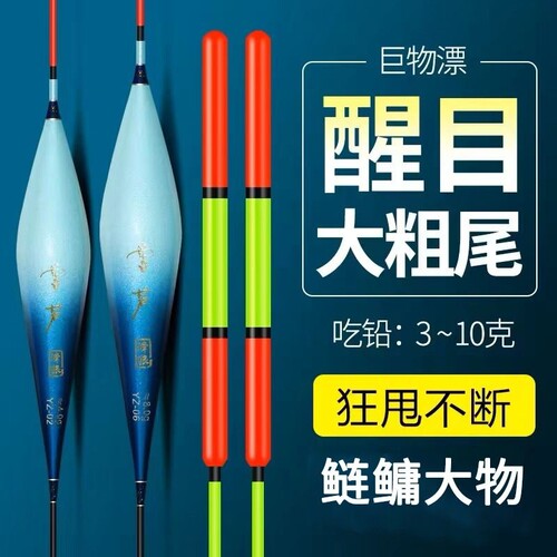 大物鲢鳙鱼漂深水湖库远投矶钓漂