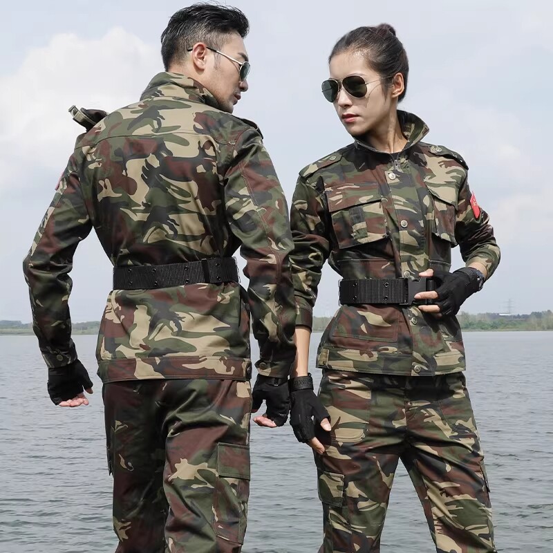 新式迷彩服套装男战术服女透气耐磨劳保工作服加肥加大工装纯棉