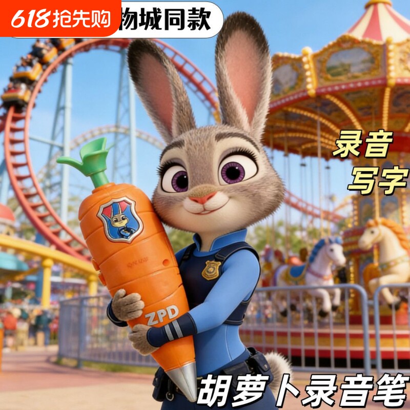 疯狂动物城周边玩具网红胡萝卜录音笔男女小礼物朱迪兔子警官LB8