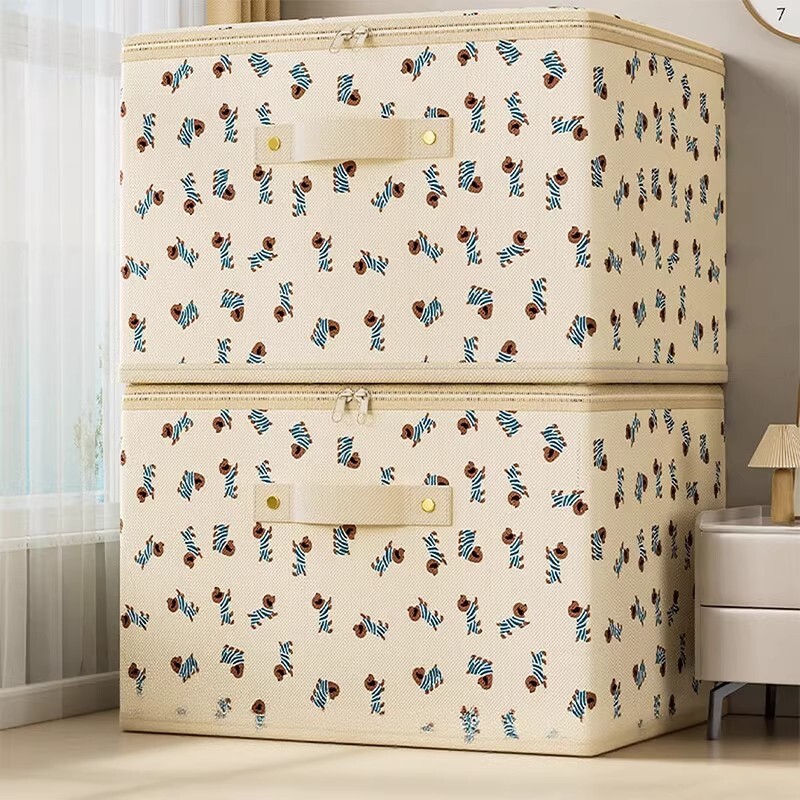 衣服收纳箱家用布艺大容量超大衣柜整理箱学生被子衣物储物箱折叠