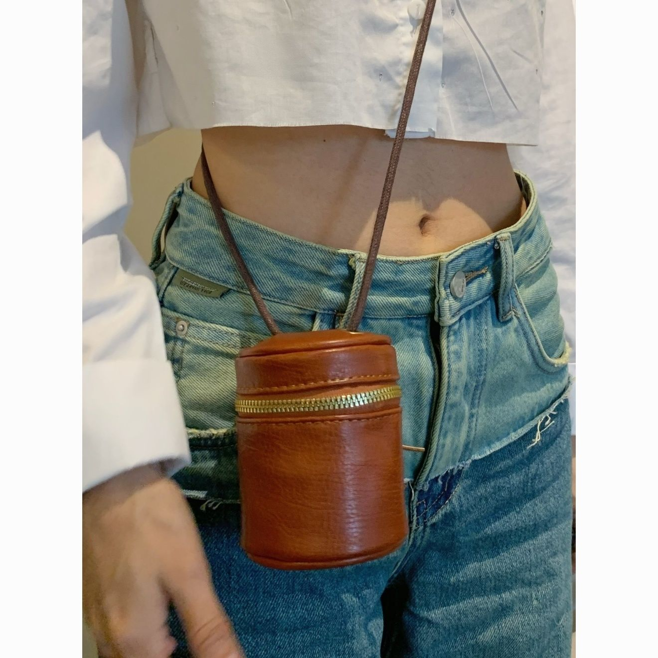 新款2025复古时尚水桶钥匙单肩爆款超轻小众文玩手串红包质感零钱