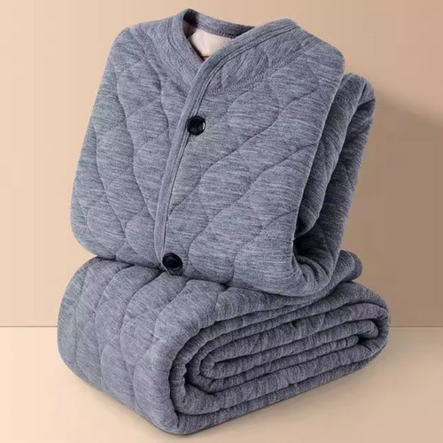 冬季中老年人男士棉衣棉裤套装爷爷加厚保暖两件套爸爸装居家棉袄