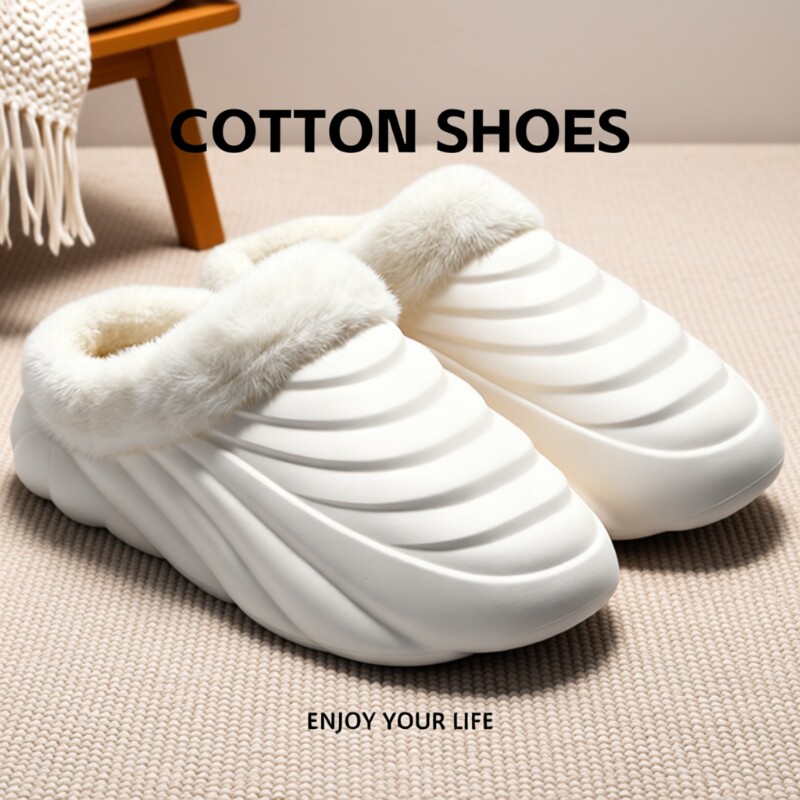 棉拖鞋女士冬季保暖居家厚底防滑室内加绒软底家用拖鞋外穿防水