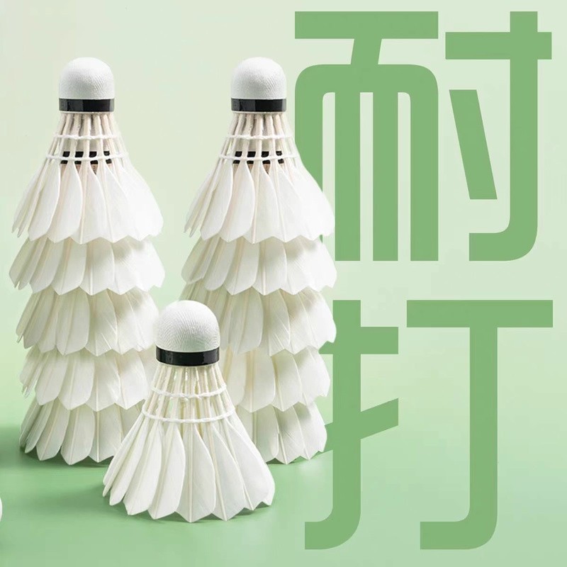 羽毛球耐打王正品不易专业鹅毛球12只室外比赛训练防风家用稳定