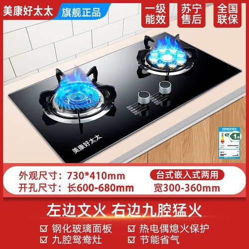 燃气灶双灶煤气灶台式嵌入式猛火
