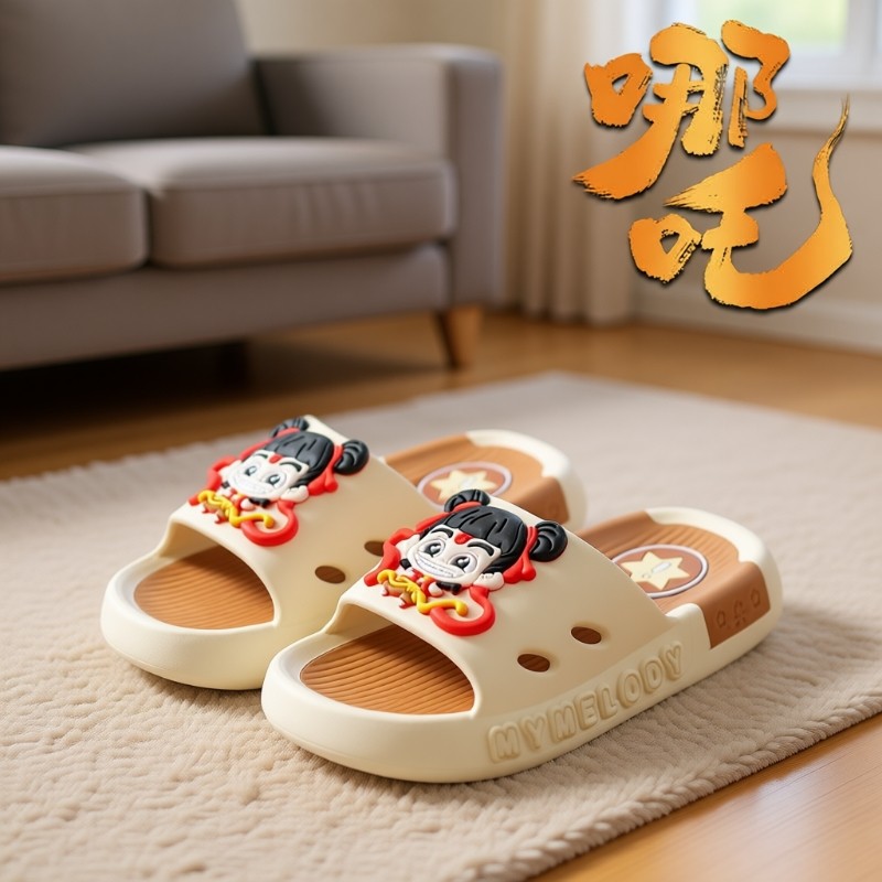 哪吒拖鞋儿童卡通款夏季室内居家防滑宝宝凉拖男女童通用2025新款