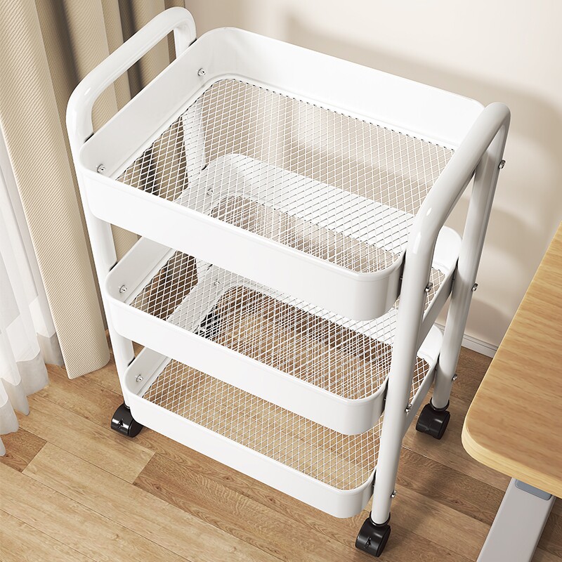 书架置物架架子小推车零食落地多功能收纳柜卫生间可移动床边储物
