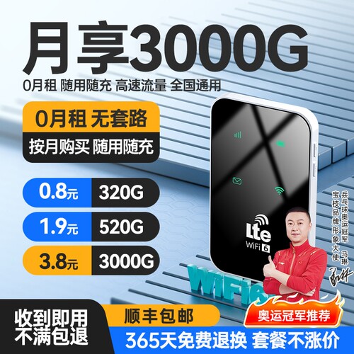 智能wifi移动无线wifl6便携式免插卡2026新款路由器全国通用流量wi-fi车载宽带4g高速网络智能上网卡车载wifi
